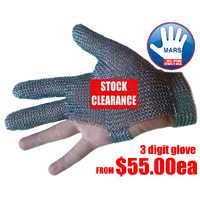 USafe Stainless 3 Finger Mesh Glove