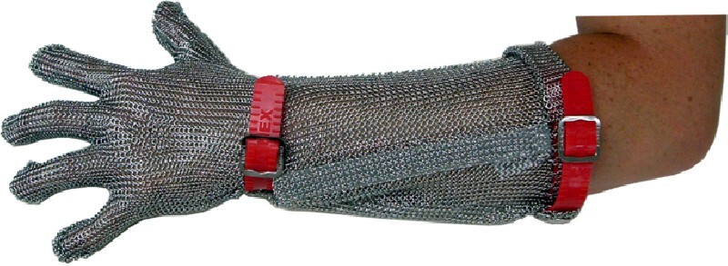 Long-cuff Chainmail Gloves Used in Food Industry and Butchery