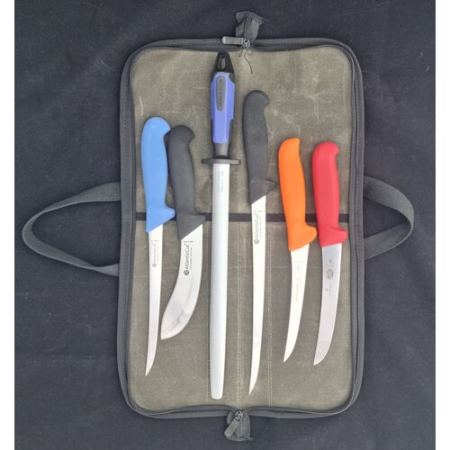 Canvas Knife Bag 7 piece set